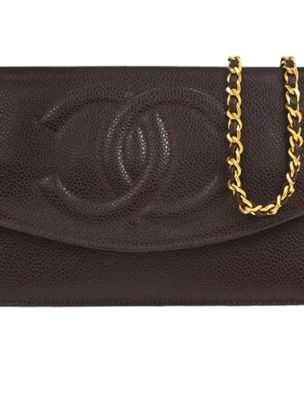 Chanel Brown Calfskin Timeless WOC Wallet on Chain Shoulder Bag